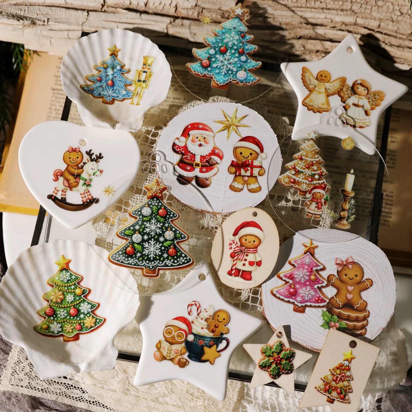 Christmas Gingerbread Man UV-DTF Rub-on Stickers