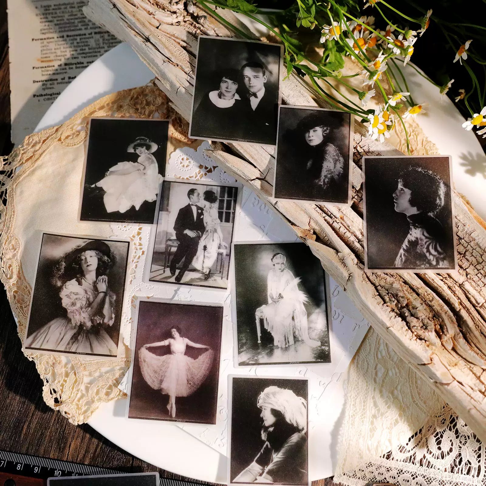 Retro Old Photos Vellum Stickers