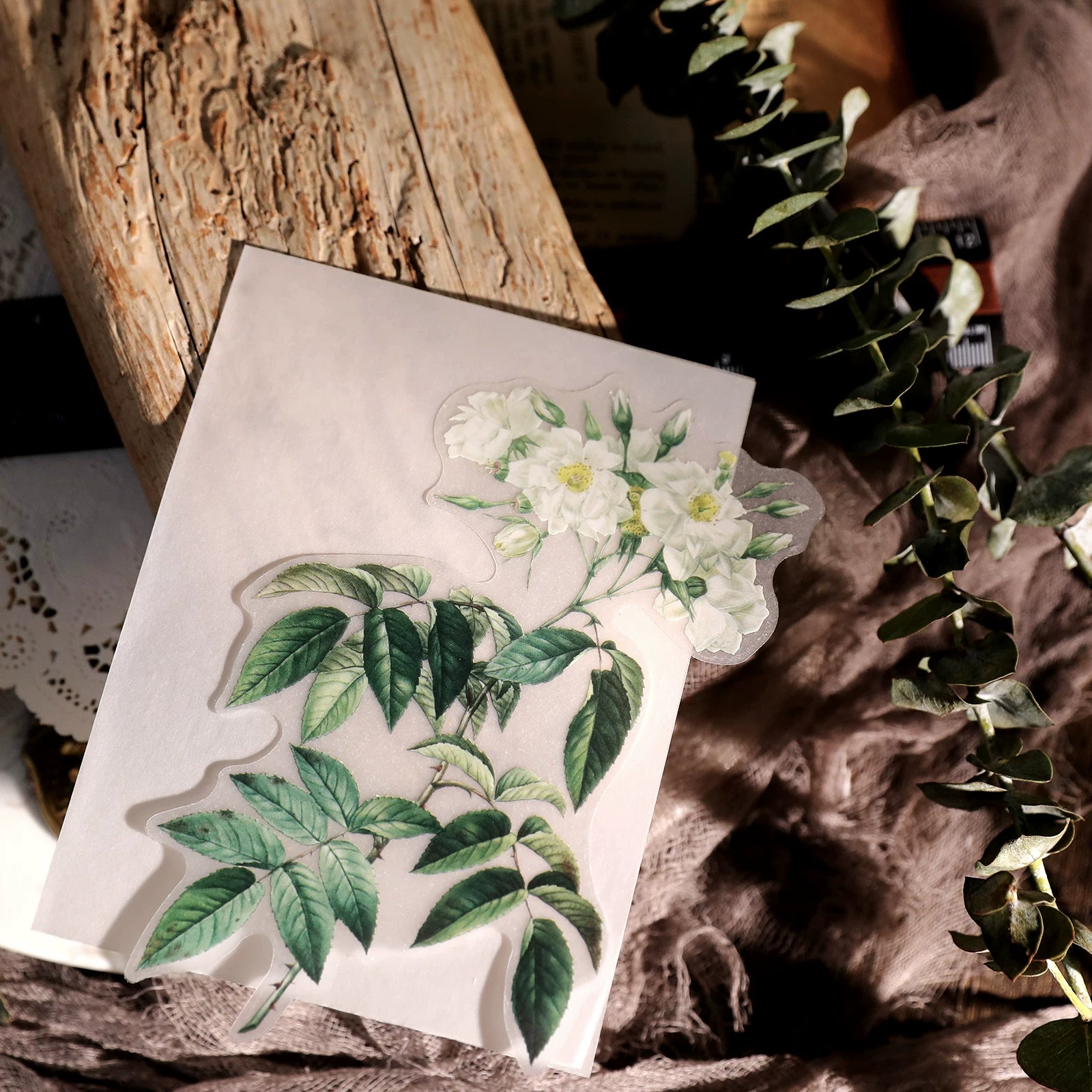 Larger Flowers Vellum Stickers