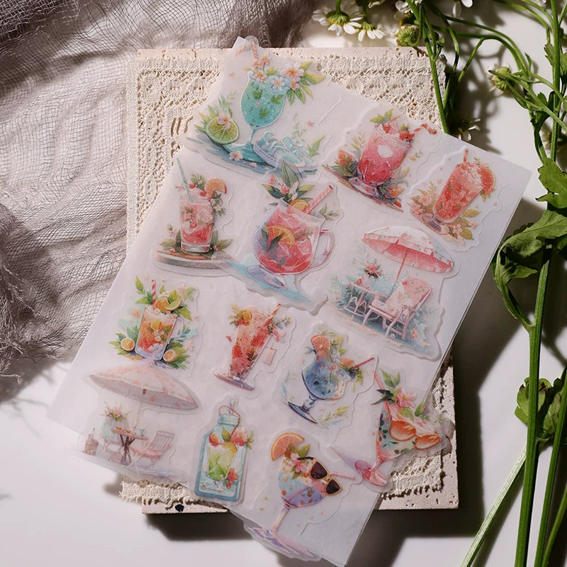 Summer Travel Vellum Stickers