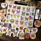 Butterflies Phrases UV-DTF Rub-on Stickers