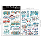 Christmas Snow UV-DTF Rub-on Stickers
