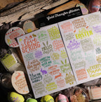 Easter Phrases UV-DTF Rub-on Stickers