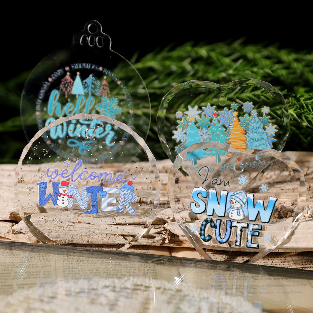Christmas Snow UV-DTF Rub-on Stickers