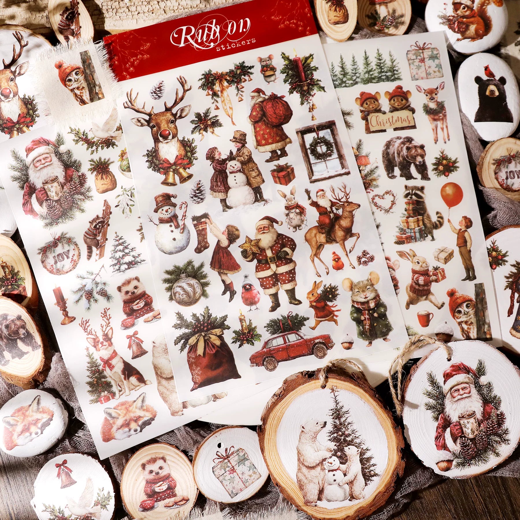Christmas Matte Rub-on Transfers