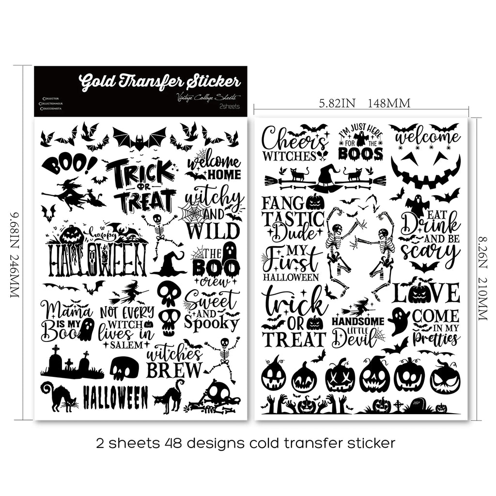Halloween Halloween UV-DTF Rub-on Stickers