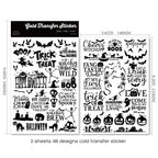 Halloween Halloween UV-DTF Rub-on Stickers