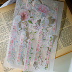 Pink Roses Vellum Stickers
