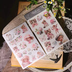 Kitten and Girl Matte Rub-on Transfers 2 Small Sheets