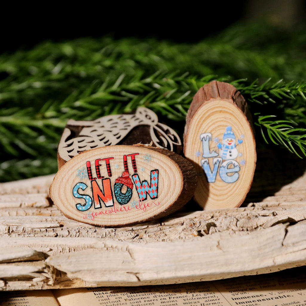 Christmas Snow UV-DTF Rub-on Stickers