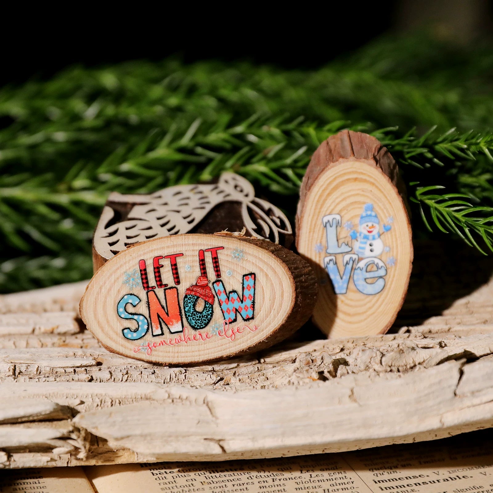 Christmas Snow UV-DTF Rub-on Stickers