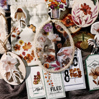 Autumn Dried Flowers Matte Rub-on Transfers