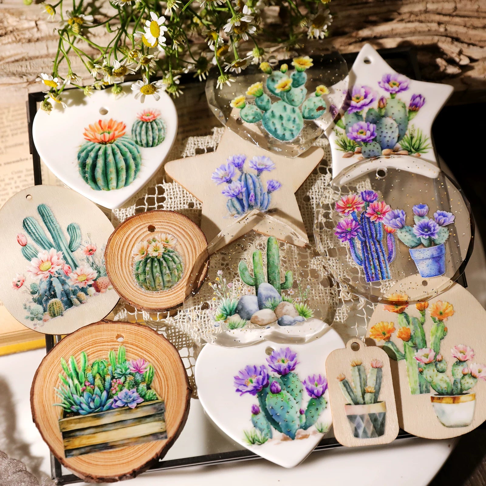 Cactus UV-DTF Rub-on Stickers