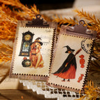 Halloween Matte Rub-on Transfers 2 Small Sheets -Pumpkin