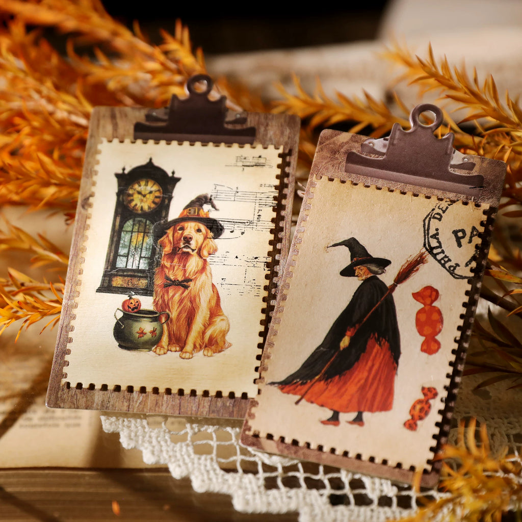 Halloween Matte Rub-on Transfers 2 Small Sheets -Pumpkin