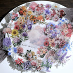 Blooming Flowers Vellum Stickers