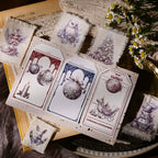 Silver Christmas Matte Rub-on Transfers 2 Small Sheets