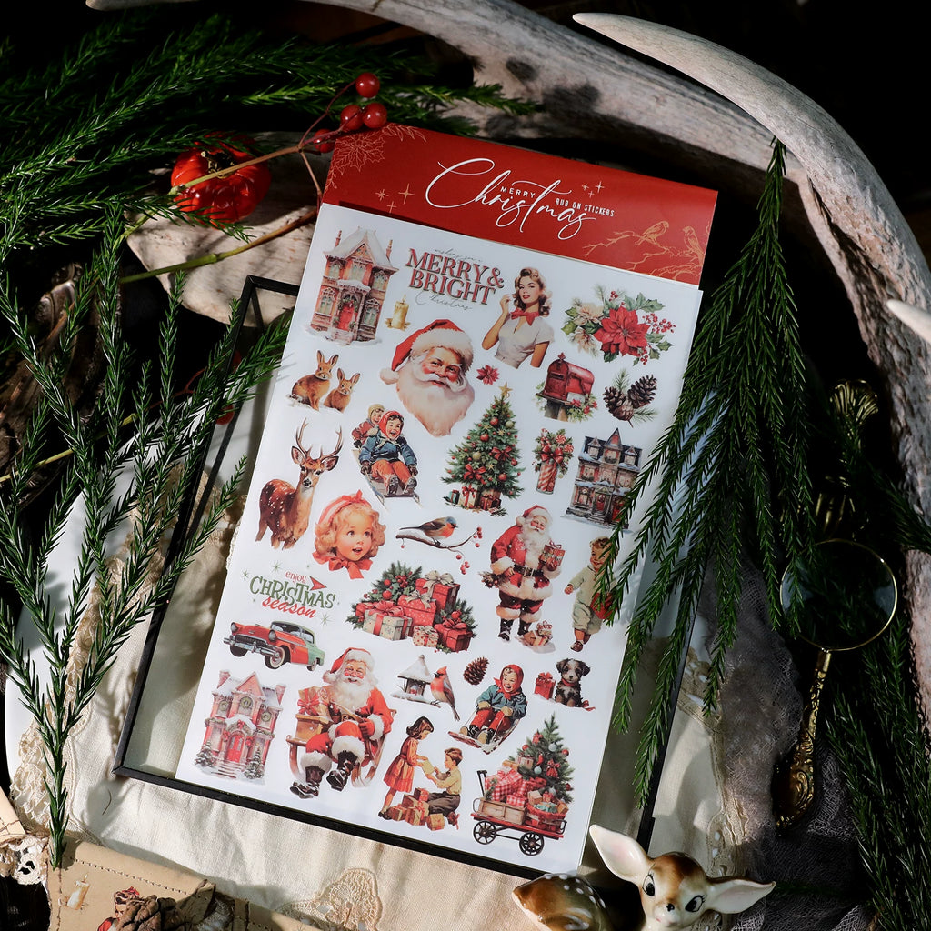 Christmas Family Matte Rub-on Transfers