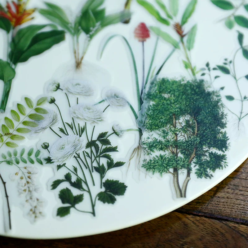 Tropical Plants and Butterflies Vellum Stickers