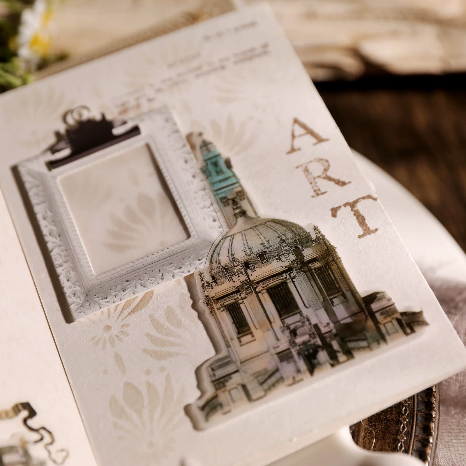 Classical Copperplate Prints Vellum Stickers