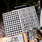 Alphabet and Number UV-DTF Rub-on Stickers