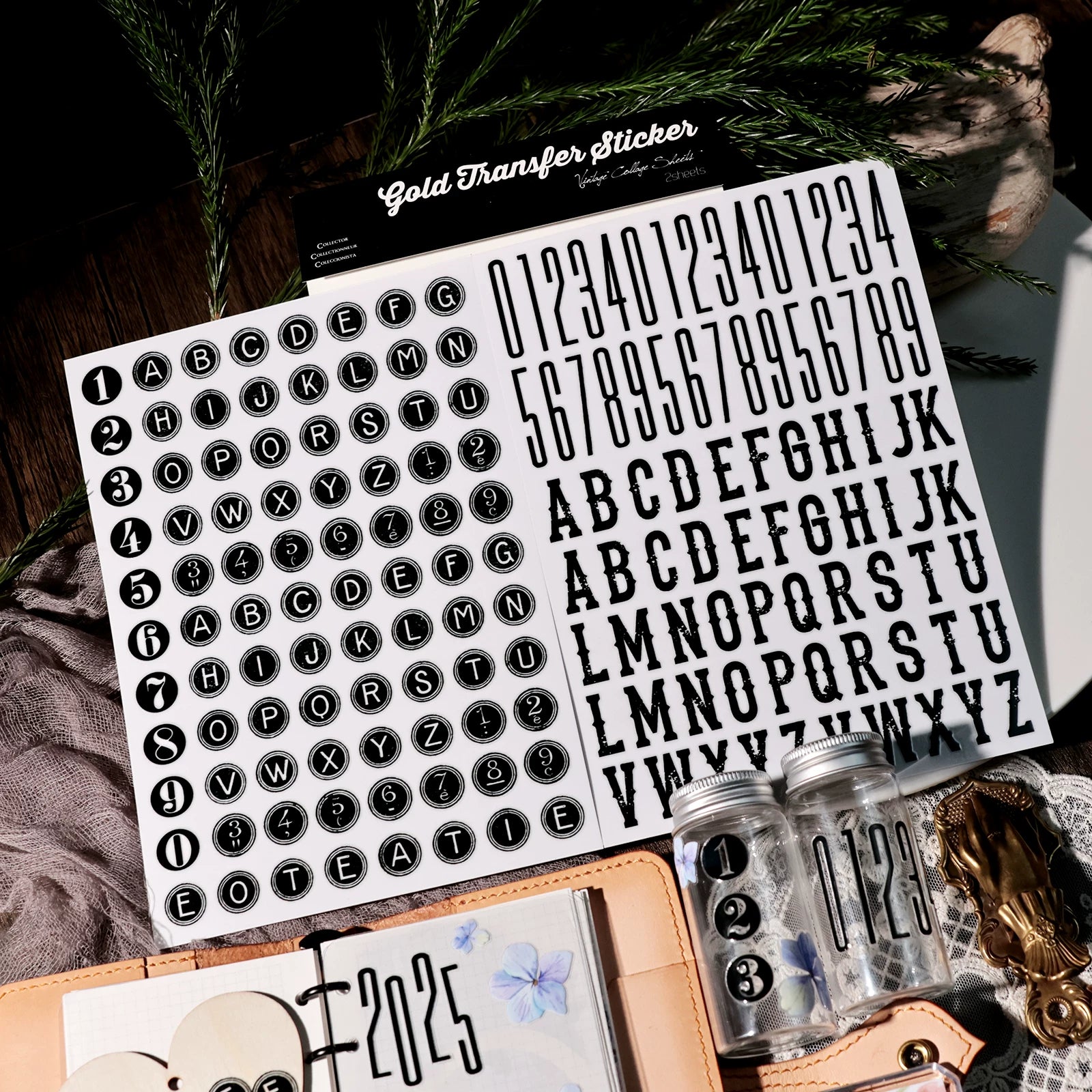 Alphabet and Number UV-DTF Rub-on Stickers