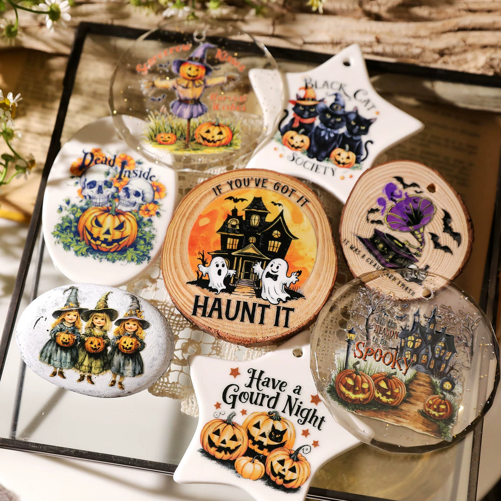 Halloween Colorful UV-DTF Rub-on Stickers