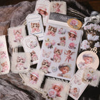 Kitten and Girl Matte Rub-on Transfers 2 Small Sheets
