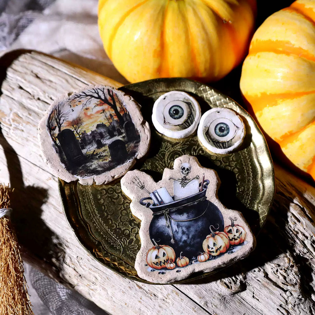 Halloween Dark Matte Rub-on Transfers