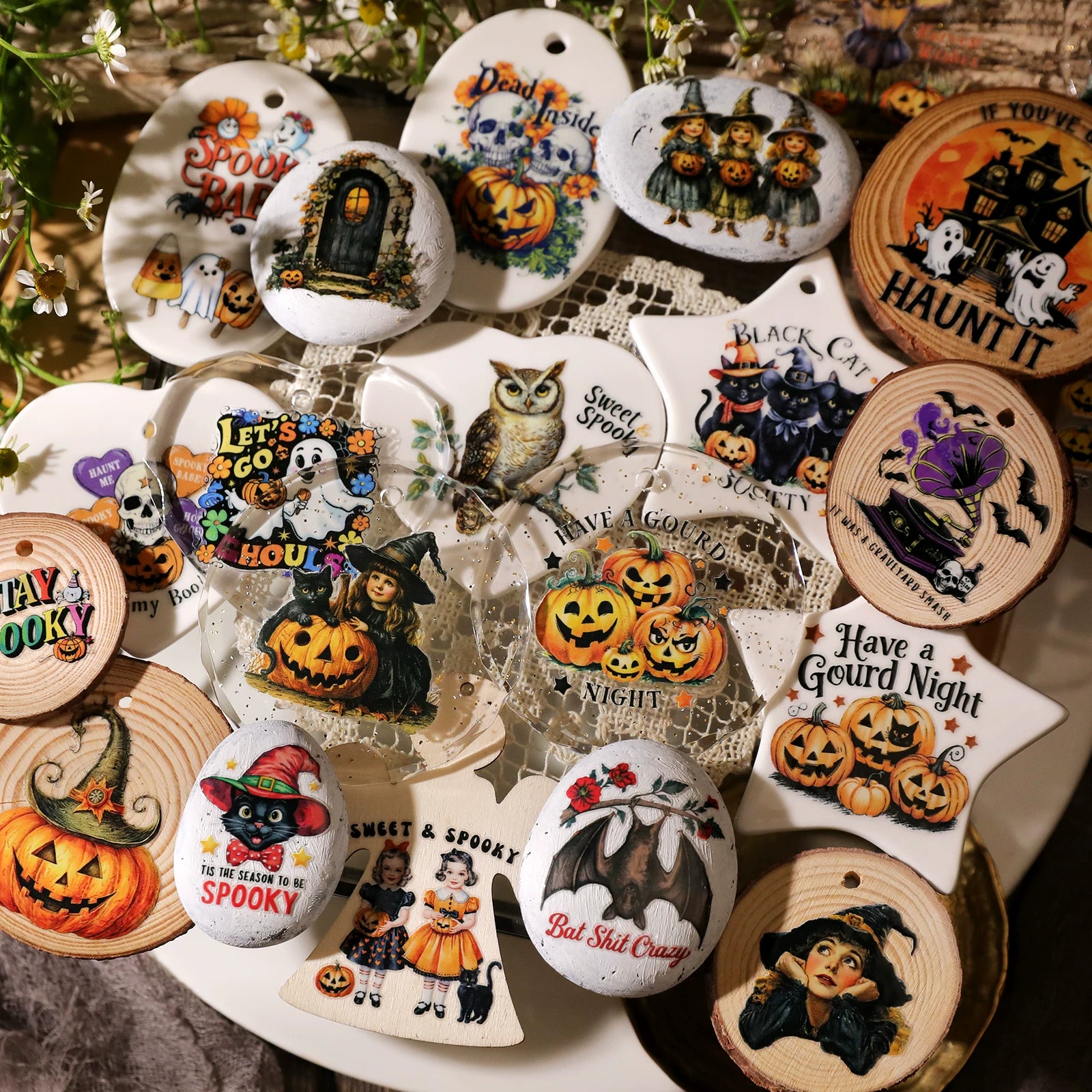 Halloween Colorful UV-DTF Rub-on Stickers