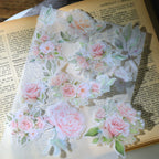 Pink Roses Vellum Stickers