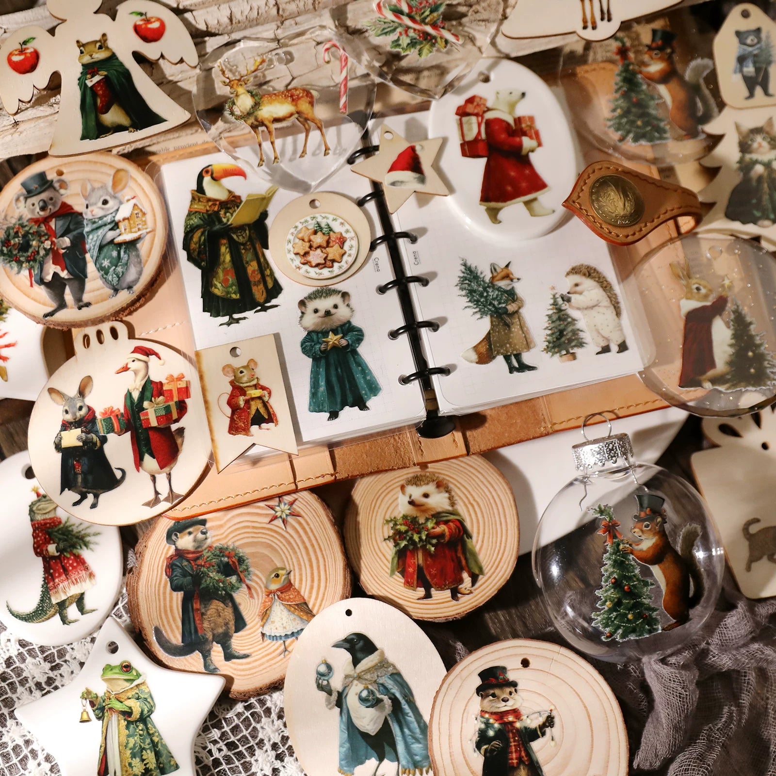 Christmas Magical Creatures UV-DTF Rub-on Stickers