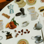Small Coffee Ingredients Vellum Stickers