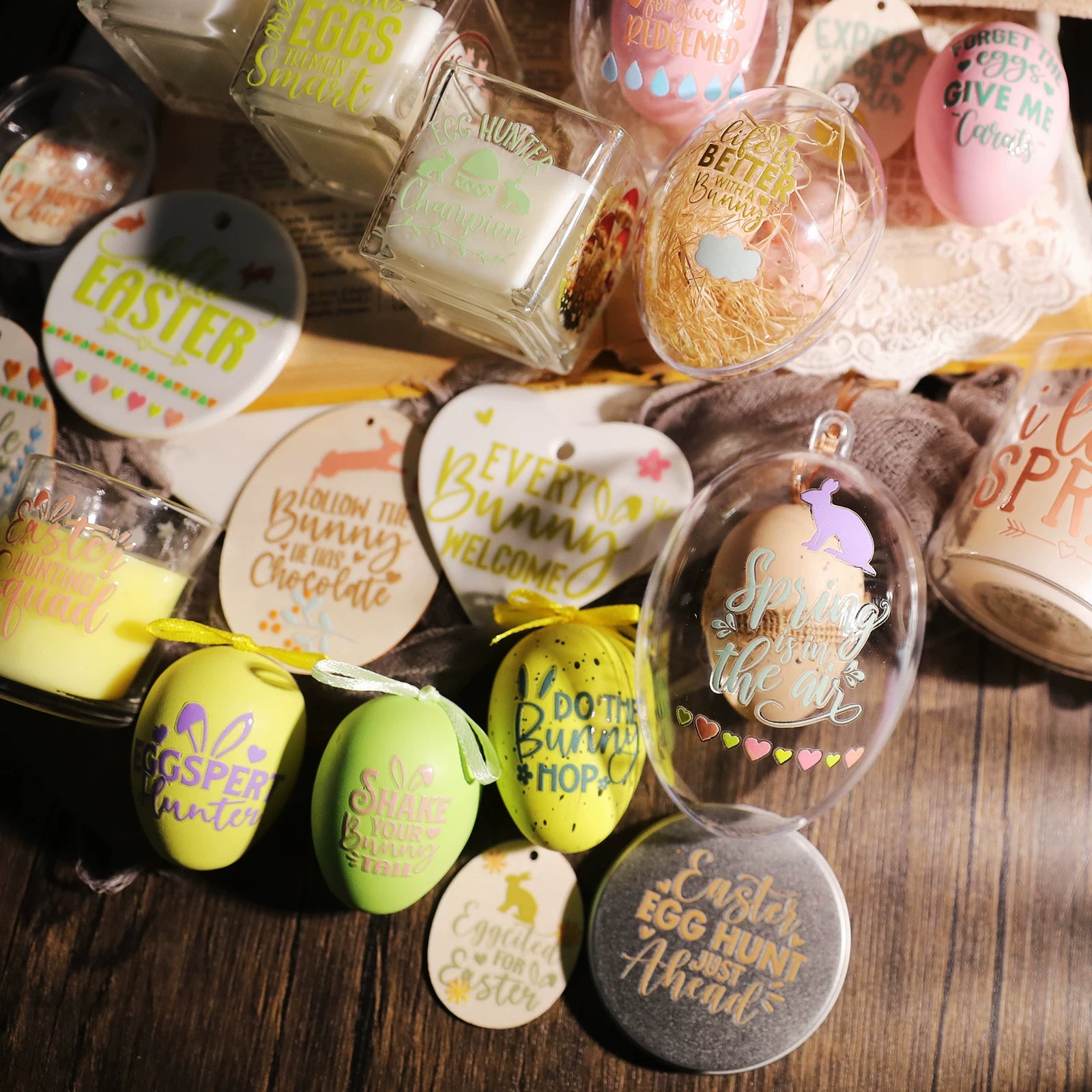 Easter Phrases UV-DTF Rub-on Stickers