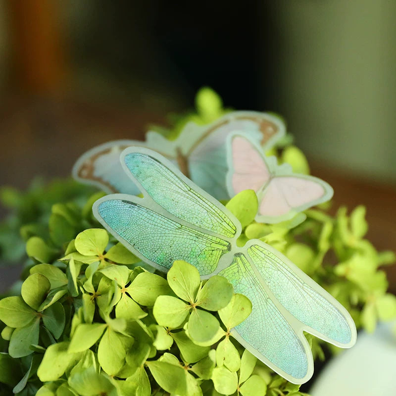 Tropical Plants and Butterflies Vellum Stickers