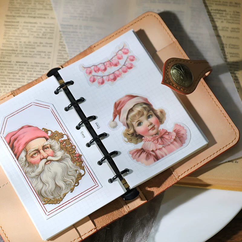 Pink Christmas Vellum Stickers