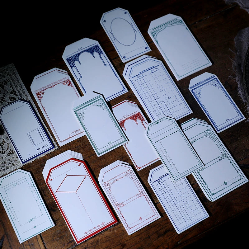 Retro Letterpress Printed Label Tag Cards