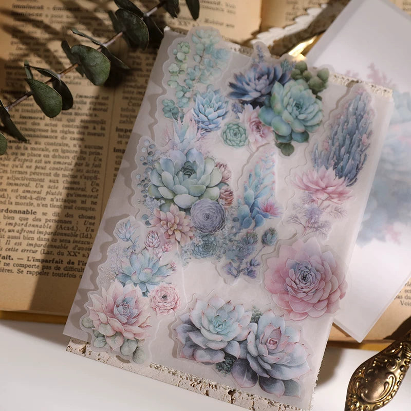 Succulent Vellum Stickers