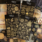 Gold Foil Christmas Rub-on Transfer Stickers
