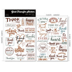 Thankful Quotes UV-DTF Rub-on Stickers