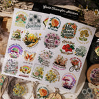 Flower Inspirational Phrases UV-DTF Rub-on Stickers