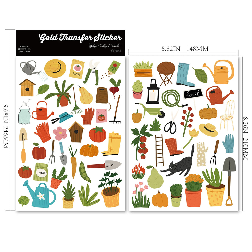 Spring Farm UV-DTF Rub-on Stickers