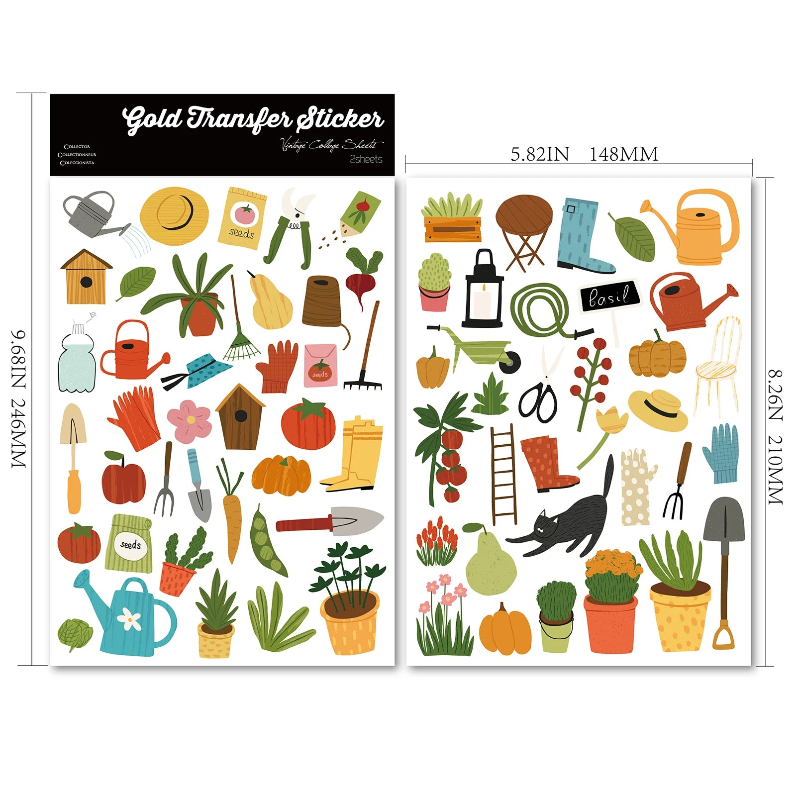 Spring Farm UV-DTF Rub-on Stickers