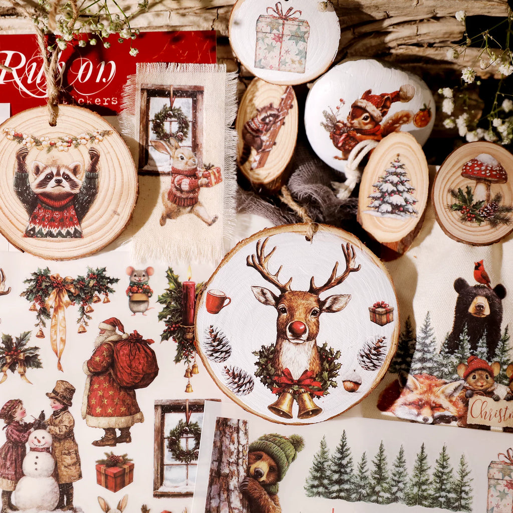 Christmas Matte Rub-on Transfers