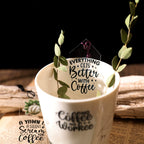 Coffee Phrases UV-DTF Rub-on Stickers