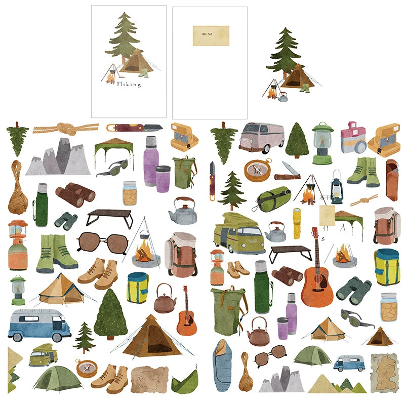 Camping Vellum Stickers