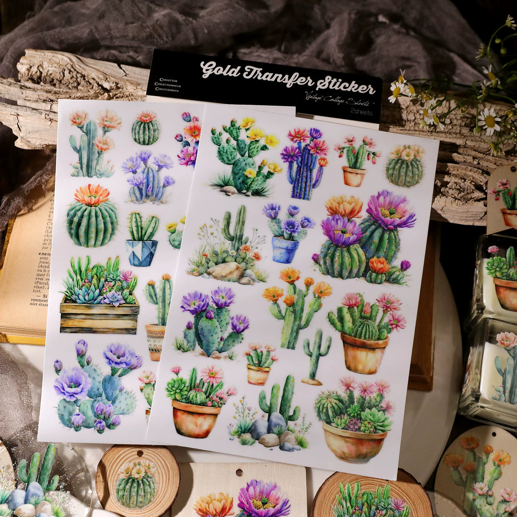 Cactus UV-DTF Rub-on Stickers