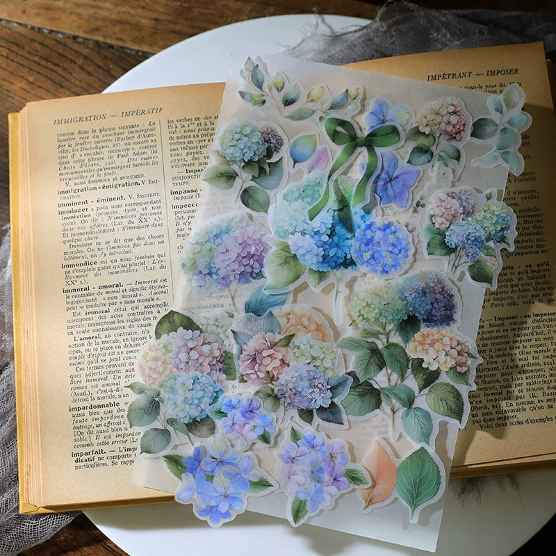 Hydrangea Vellum Stickers