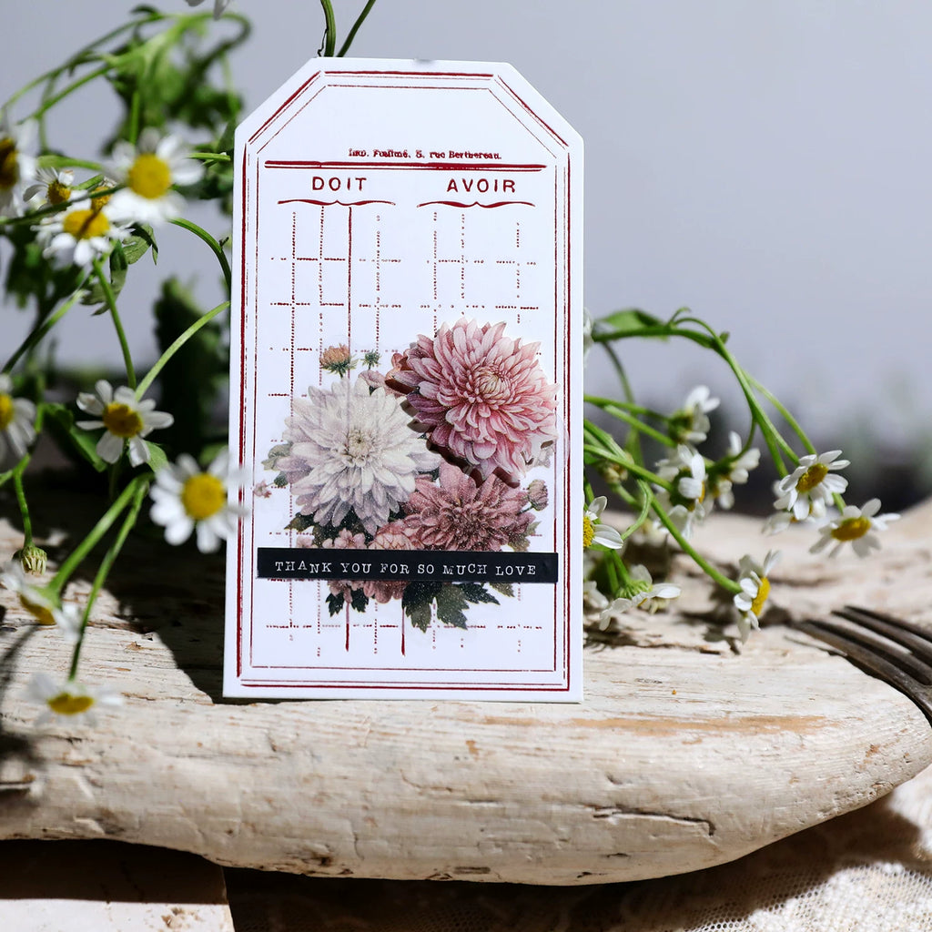 Blooming Flowers Vellum Stickers