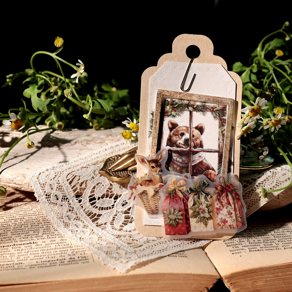 Christmas Bear Vellum Stickers